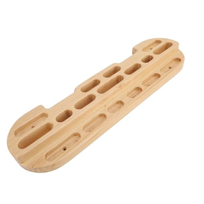RiToEasysports Climbing Fingerboard, Wooden Hangboard for Rock Climbing Training with Finger Holes of Varying Lengths and Depths, Portable Pull Up Bar Grip Strengthener