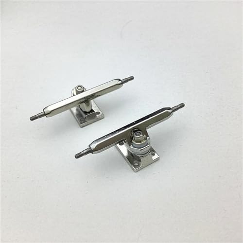 2pcs 34mm Fingerboard Trucks with Hanger and Base for Pro Finger Skateboard(Black) - color: Black