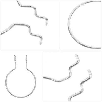 10pcs Silver Metal Pegboard Hooks Hanging Board Tool Hangers Pegboard Hardware Accessories for Garage Craft Storage and Industrial Use