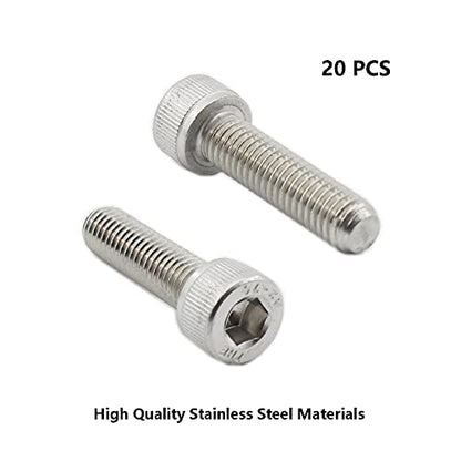 20 PCS Socket Head Cap Screws, TTZEZE 304 Stainless Steel Metric Machine Bolts Hex Socket Screw, Socket Drive Bright Finish Full Machine Threads for Shelf Chair Desk Install Repair (M8x30mm) - color: M8, size: 30mm