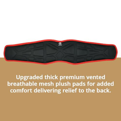 AFP Heavy-Duty 2 D-Ring Waist Body Belt w/Tongue Buckle Premium Stitching (OSHA/ANSI PPE) - color: Red & Black, size: Large-XLarge