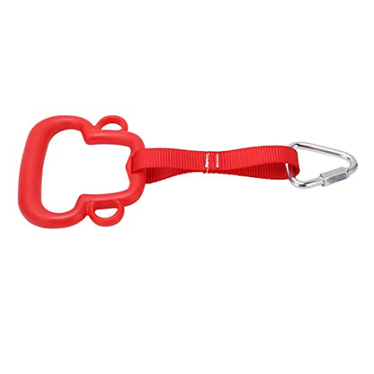 Monkey Style Gymnastic Rings 2 Pack with Quick Hanging Hook for Kids Adults Indoor Outdoor Training Obstacle Course Swing Bar Rings Monkey - color: Red