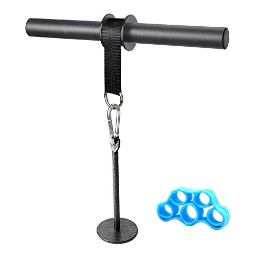Forearm Wrist Roller Blaster Exerciser, Wrist Roller & Forearm Roller for Training, Workout, Fitness, Arm Strength Trainer for Gym and Home - color: Black