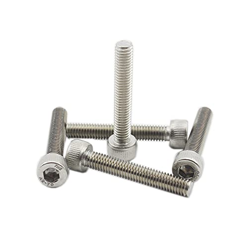 20 PCS Socket Head Cap Screws, TTZEZE 304 Stainless Steel Metric Machine Bolts Hex Socket Screw, Socket Drive Bright Finish Full Machine Threads for Shelf Chair Desk Install Repair (M5x30mm) - color: M5, size: 30mm