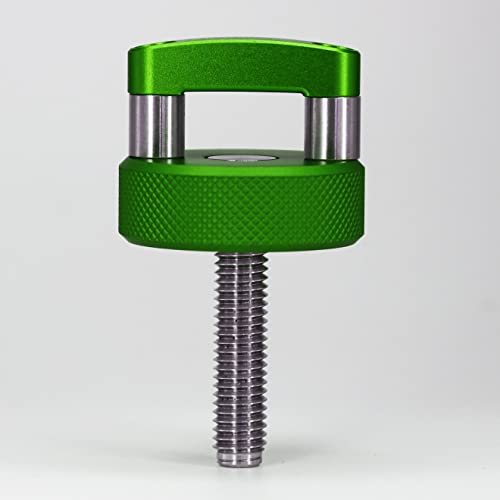 ROCKWORKX Billet Aluminum JKU Hard Top Quick Removal Fastener Thumb Screw, Integrated D Ring (Green) - color: Green
