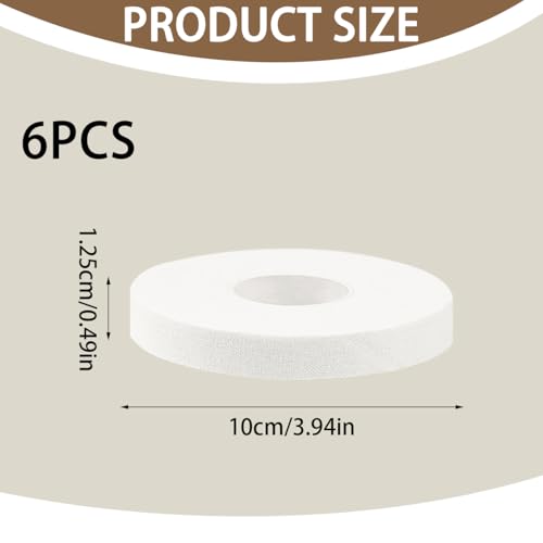 Finger Tape, Extra Strong Athletic Tape for Fingers Feet, Sweat Finger SportsTape for Outdoor Sports Weight Lifting, Volleyball, Bowling, Boulder, Climbing, Basketball (0.5 Inch x 32 Feet White 6Pcs)