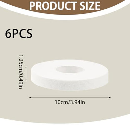 Finger Tape, Extra Strong Athletic Tape for Fingers Feet, Sweat Finger SportsTape for Outdoor Sports Weight Lifting, Volleyball, Bowling, Boulder, Climbing, Basketball (0.5 Inch x 32 Feet White 6Pcs)
