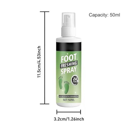 Shoe Odor Spray - 60ml Powerful Long-Lasting Remover - Shoe Odor Elimination,for Leather Boots Footwear Tennis Hockey Closet Home Sneaker