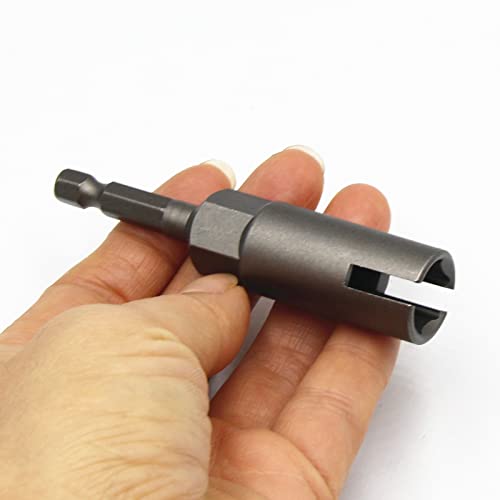 Deep Power Wing Nut Driver for Panel Nuts Screws Eye,2PCS | 1/4 Inch Hex Shank Slot Wing Nut, Drill Bit Socket Wrenches Tool for Q-Hanger C Hook Bolt