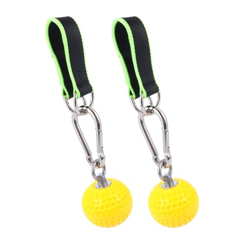 Milisten Climbing Pull up Ball and Grip Strength Exerciser Pair with Hanging Rings for Wrist and Finger Strength Training, Solid Grip Ball for Rock Climbing and Fitness Sling Workout