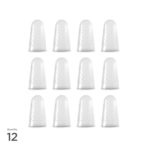 Lee Micro Gel Fingertips - Extra Large Size 13, 0.75" Diameter for Easier Paper Handling, Paper Cut Prevention, and Handling Hot Glue, Clear and Durable Fingertips, 12 Finger Protectors - style: Extra Large 13, 0.75" Diameter