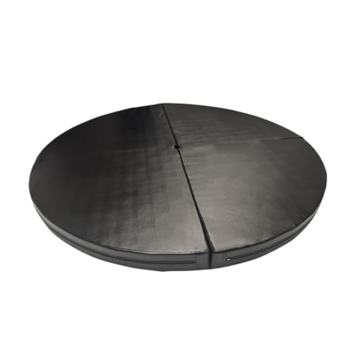 HARELA Round Pole Dance Mat, Fitness Gymnastic Yoga Safety Protection Pad, Pole Crash Pad for Studios Exercise Strength Training Home Gym, Easy Storage - color: Black, size: 150*10cm/59.1*3.9"
