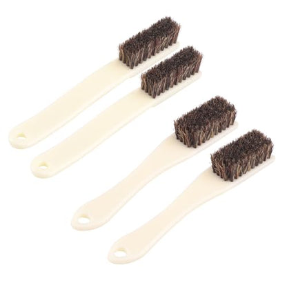 2-Pack Rock Climbing Chalk Brush, Thick Bristle Bouldering Scrubber, Ergonomic Handle, 17cm Outdoor Gym Tool - color: Brown Small