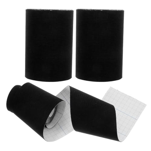 BESPORTBLE 3pcs Elastic Sports Tape for Muscle and Joint Support, Precut Black Spandex Tape with Versatile Use and Elastic Protection for Daily Life and Sports