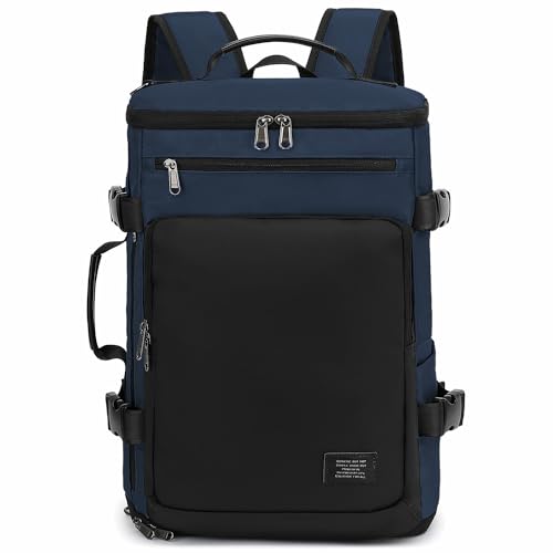 Kalesi Gym Duffle Bag Backpack 4-Way Waterproof with Shoes Compartment for travel Sport Hiking laptop - color: Business-dark Blue