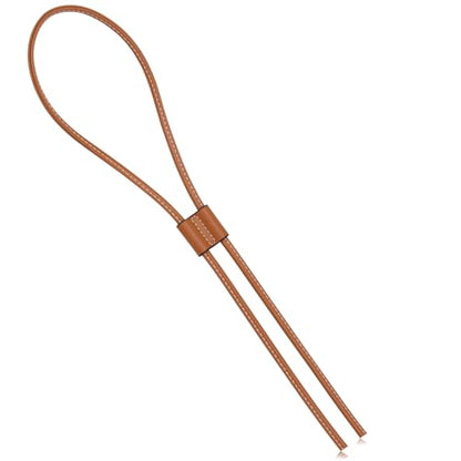 ALLZEDREAM Leather Drawstring Replacement Bucket Bag Detachable PU Pull String Strap (Brown) - color: Brown