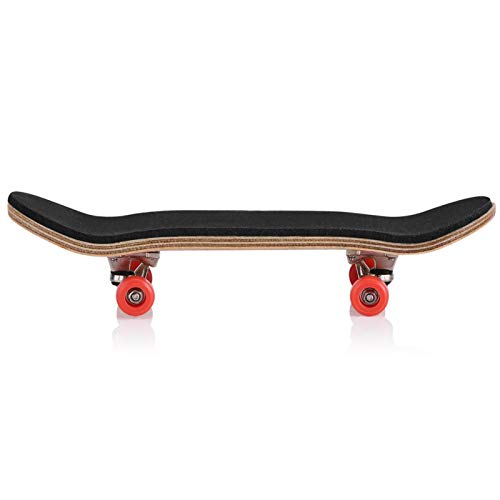 Tyenaza Finger Skateboard Wooden Fingerboard Toy Professional Stents Fingers Skate Set Novelty Children (Red) - color: Red