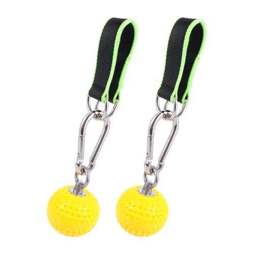 Climbing Training Grip Ball and Pull up Strength Trainer with Hanging Rings, Hand Grip Strength Exerciser for Finger and Forearm Workout, Suitable for Climbing and Home Gym Random