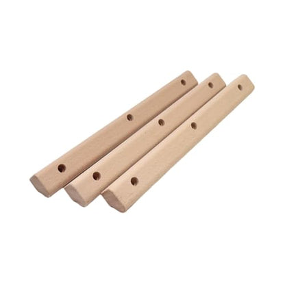 Wooden Rock Climbing Holds, 3-Piece Bouldering Training Set with Varying Thickness for Home Outdoor Workout