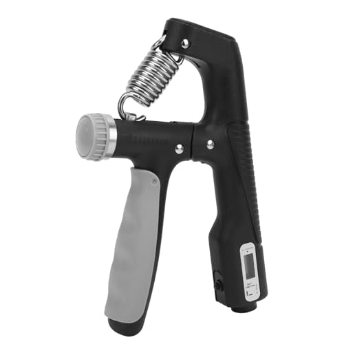 RiToEasysports Hand Grip Strengthener, Adjustable 10-100kg with 4 Digit Digital Counter and Comfortable Curved Handle for Forearm Strength Training, Rock Climbing, Tennis - color: Black