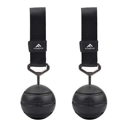 Rock Climbing Solid Training Cannonball Bomb Power Pull Up Ball Hold Grips for Straps for Finger, Forearm, Biceps, Back Muscles - color: Black (Groove 3.5")