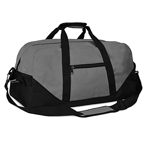21" Large Duffle Bag with Adjustable Strap - color: Gray