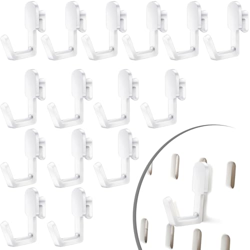 CroBlissful 15sets Pegboard Hook Hanging Compatible with IKEA Skadis Organizer Accessories, Hook Accessories Compatible with IKEA, Pegboard Hooks for Garage Home Office Indoor Storage Supply (White) - color: White