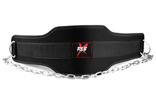 Weight Belt – Heavy-Duty Nylon Dip Belt with Neoprene Padding – Ideal for Pull-Ups, Chin-Ups, Dips, Squats & Strength Training – Unisex Weightlifting Belt