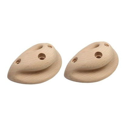 2 Pieces Wooden Rock Climbing Holds Climbing Wall Grips Training Board Blocks for Home