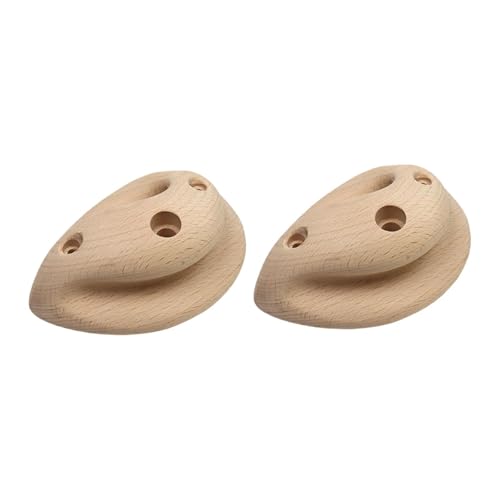 2 Pieces Wooden Rock Climbing Holds Climbing Wall Grips Training Board Blocks for Home