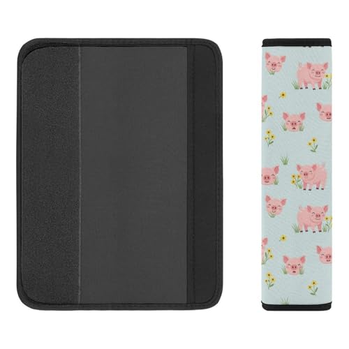 2 Pack Cute Pink Pigs Car Seat Belt Pad Universal Soft and Comfortable Harness Pads Strap for Adult Use, Most Cars, Easy Install (No Tool) - color: Pattern 1165