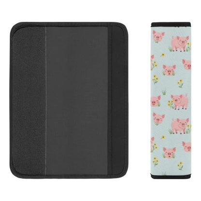 2 Pack Cute Pink Pigs Car Seat Belt Pad Universal Soft and Comfortable Harness Pads Strap for Adult Use, Most Cars, Easy Install (No Tool) - color: Pattern 1165