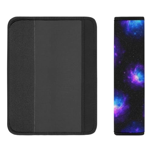 Universal Soft and Comfortable Seat Belt Cover for Adults and Children, Most Cars, 2 Pack Purple Galaxy Starry Sky Constellation Seat Belt Covers Cushion Neck and Shoulder Support - color: Pattern 856