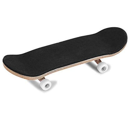 Tyenaza Finger Skateboard Wooden Fingerboard Toy Professional Stents Fingers Skate Set Novelty Children (White) - color: White