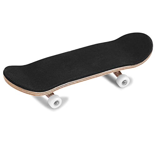 Tyenaza Finger Skateboard Wooden Fingerboard Toy Professional Stents Fingers Skate Set Novelty Children (White) - color: White