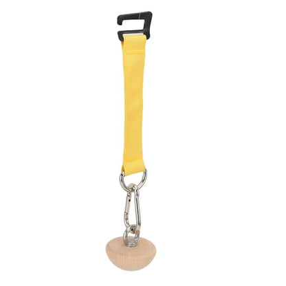 Naroote Pull Up Grip Ball, Wood Half Sphere Rock Climbing Holds for Strength Training, Durable Beech Wood Iron Faux Nylon Portable 75mm, Ideal for Home Gym Workout