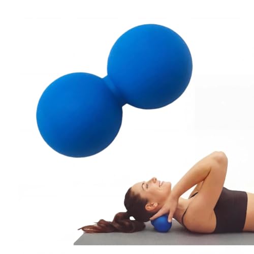 KYKJEYDD Peanut Massage Ball, Double Lacrosse Ball for Trigger Point | Silicone, Deep Tissue & Myofascial Release, for Neck, Back, Feet, Spine, Yoga & Office Use
