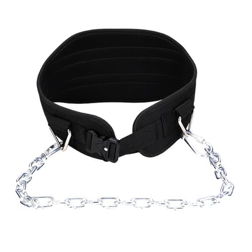 Weight Dip Belt with Steel Chain for Pullups, Gym Workout Lifting, Weightlifting Dipping with Weightlifting Training