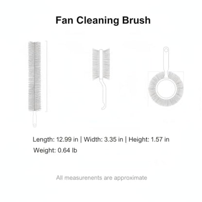 Fan Cleaning Brush, Slim PP Plastic Duster with Long Handle for Ceiling Blades and Tight Gaps, High Dusting Tool from Floor - color: Gray
