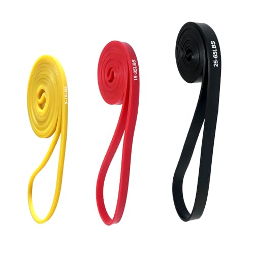 Resistance Bands, 5-Level Pull Up Assistance Bands for Working Out, Elastic Band for Exercise, Muscle Training, Full Body Training - color: 3PCS Yellow, red, black