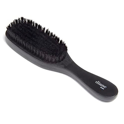 Diane 7-Row Boar Bristle Wave Brush – Soft 100% Boar Bristles for Fine to Medium Hair, 360 Waves, Smoothing & Polishing, Gentle on Scalp, Real Wood Handle, Beard & Mustache Styling - color: Wave Brush, size: 1 Count (Pack of 1)