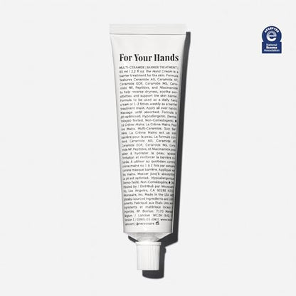 Nécessaire - The Hand Cream for Women & Men with 5 Ceramides & Peptides, Fragrance-Free Hand Lotion, Fast-Absorbing, Non-Greasy. - 2.2 fl oz.