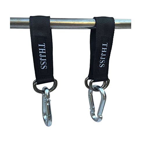 Hammock Tree Swing Straps Kit, Short Hanging Straps 2 Pack | 2 Heavy Duty Hook Clasps, Holds 440lbs, For Swing Hammocks Seat, For Pulley System Gym Equipment