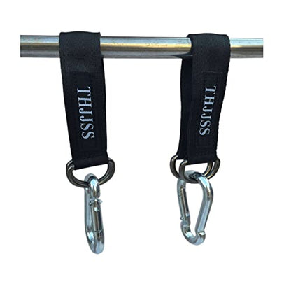 Hammock Tree Swing Straps Kit, Short Hanging Straps 2 Pack | 2 Heavy Duty Hook Clasps, Holds 440lbs, For Swing Hammocks Seat, For Pulley System Gym Equipment
