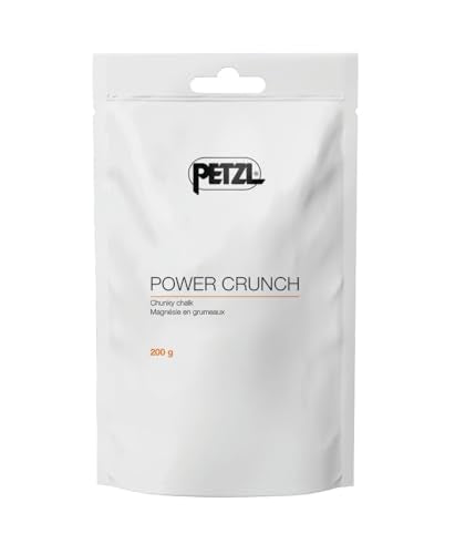 Petzl SAKAPOCHE Rock Climbing Chalk Bag | Ergonomic Chalk Pouch with Zippered Pocket for Gym, Sport, & Trad Climbing - color: Black + 200 g powder crunch chalk