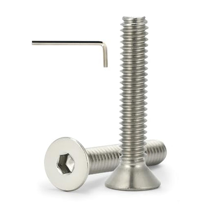 50 Pcs 1/4-20 x 1-1/2 Flat Head Socket Cap Screws Countersunk Bolts,304 Stainless Steel 18-8,Allen Socket Drive,Bright Finish,Fully Machine Thread (1/4-20 x 1-1/2 (50pcs)) - size: 1/4-20 x 1-1/2 (50pcs)