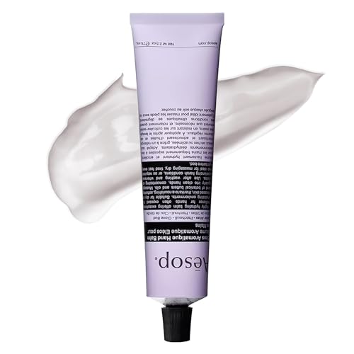 Aesop Eleos Aromatique Travel Size Hand Balm | Shea Butter and Coconut Oil to Nourish Dry, Cracked Hands | Lotion Made with Skin-Calming Essential Oils | 2.4 oz / 75 mL - style: Eleos
