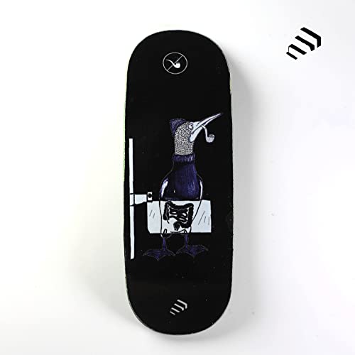NOAHWOOD Wooden Fingerboard Complete (Noah Team 9.5S Short Nose Short Tail) Hand Mould Made(+34mm Prince Silvery Trucks)(+NW Handmade PRO Logo Wheels ii) (PSA/No Pipe) - color: No Pipe