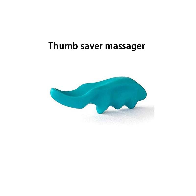 Manual Trigger Point Massage Tool and Thumb Saver for Full Body Deep Tissue Massage, Include 1 Green Thumb Protector Tool, 1 Blue Gun Type Massage Tool, 1 Black Hand Held 3-Legged Massage Knobs