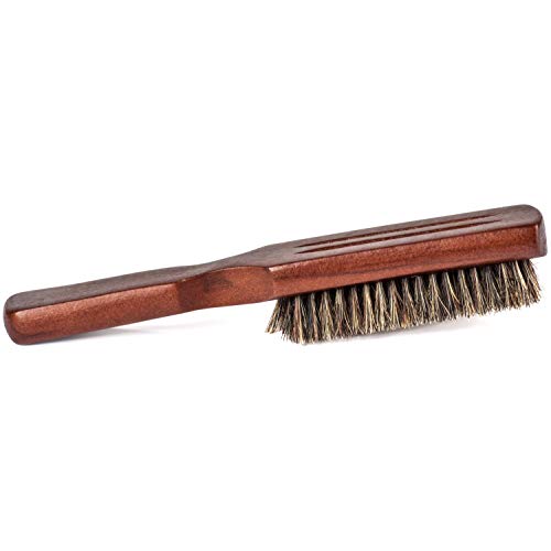 GranNaturals Soft Bristle Hair Brush for Men - Boar Bristle Brush for Styling Beards, Fades, Smoothing Hair and Waves - Natural Wooden Hairbrush